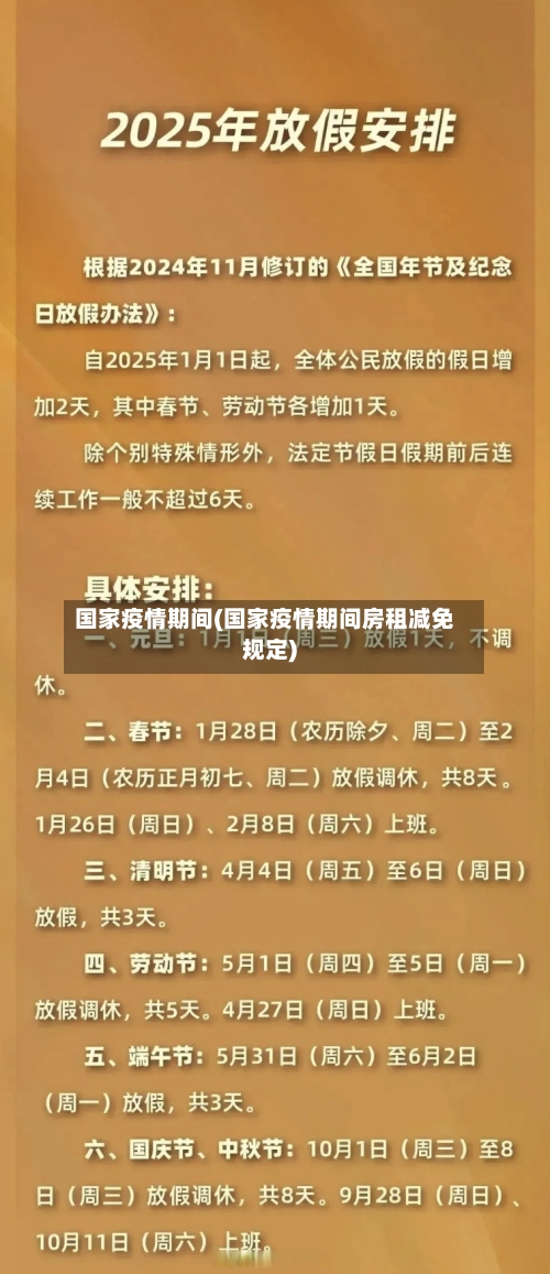 国家疫情期间(国家疫情期间房租减免规定)-第1张图片