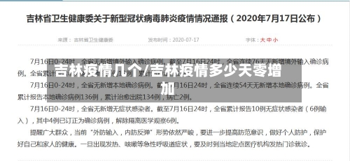 吉林疫情几个/吉林疫情多少天零增加-第1张图片