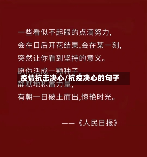 疫情抗击决心/抗疫决心的句子-第3张图片
