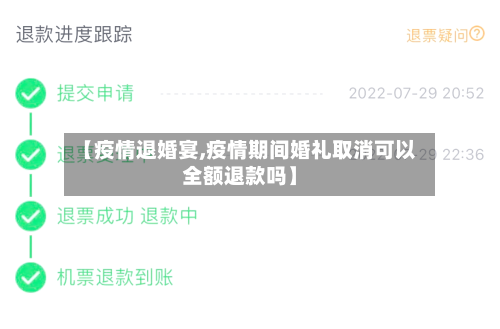 【疫情退婚宴,疫情期间婚礼取消可以全额退款吗】-第2张图片