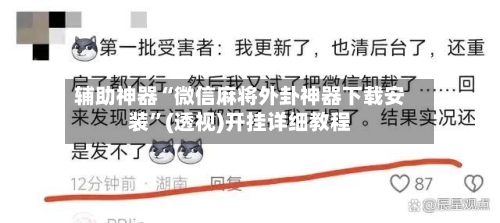 辅助神器“微信麻将外卦神器下载安装”(透视)开挂详细教程-第1张图片