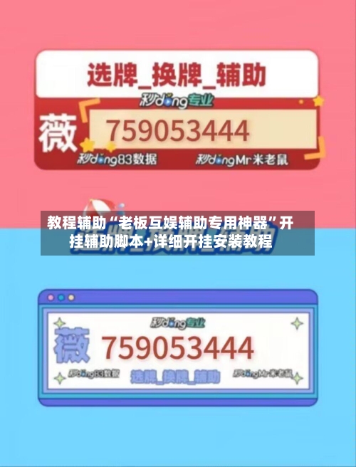 教程辅助“老板互娱辅助专用神器”开挂辅助脚本+详细开挂安装教程-第2张图片