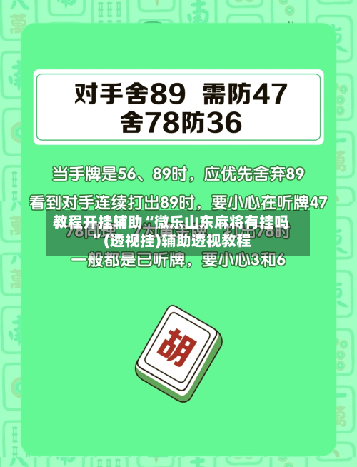 教程开挂辅助“微乐山东麻将有挂吗	”(透视挂)辅助透视教程-第2张图片