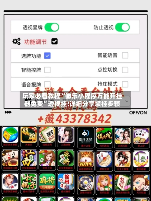 玩家必看教程“微乐小程序万能开挂器免费”透视挂!详细分享装挂步骤-第1张图片