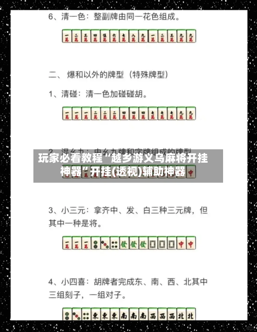 玩家必看教程“越乡游义乌麻将开挂神器”开挂(透视)辅助神器-第2张图片