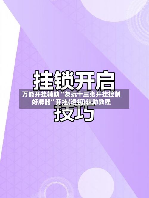 万能开挂辅助“友玩十三张开挂控制好牌器	”开挂(透视)辅助教程-第1张图片