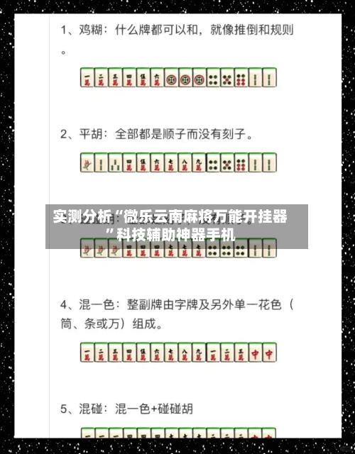 实测分析“微乐云南麻将万能开挂器”科技辅助神器手机-第1张图片