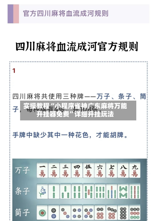 实操教程“小程序雀神广东麻将万能开挂器免费”详细开挂玩法-第1张图片