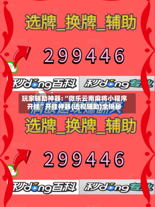 玩家辅助神器:“微乐云南麻将小程序开挂”开挂神器{透视辅助}全揭秘-第3张图片