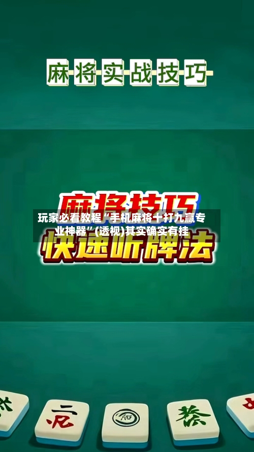 玩家必看教程“手机麻将十打九赢专业神器”(透视)其实确实有挂-第2张图片