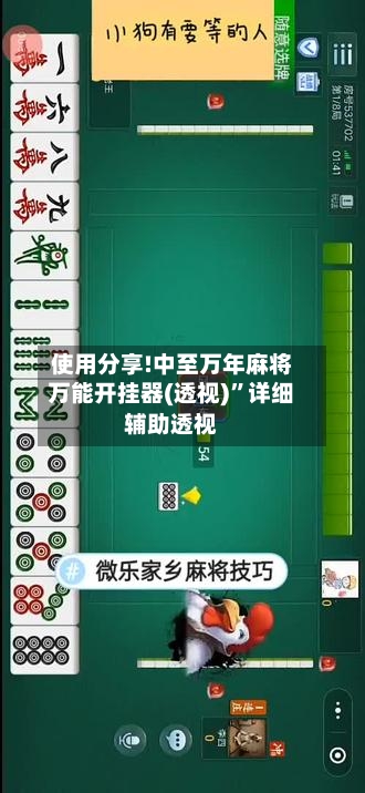 使用分享!中至万年麻将万能开挂器(透视)	”详细辅助透视-第1张图片
