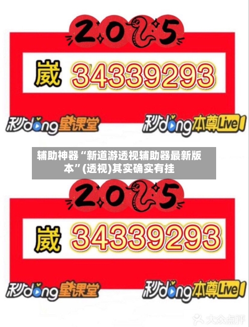 辅助神器“新道游透视辅助器最新版本”(透视)其实确实有挂-第1张图片