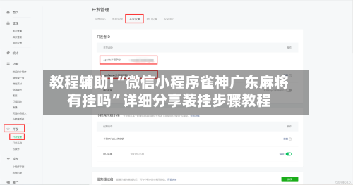 教程辅助!“微信小程序雀神广东麻将有挂吗”详细分享装挂步骤教程-第3张图片