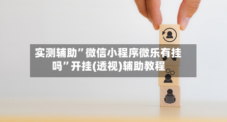 实测辅助	”微信小程序微乐有挂吗”开挂(透视)辅助教程-第3张图片