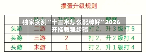 独家实测“十三水怎么配牌好	”2026开挂教程步骤-第3张图片