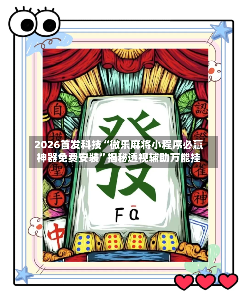 2026首发科技“微乐麻将小程序必赢神器免费安装”揭秘透视辅助万能挂-第1张图片