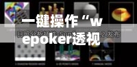 一键操作“wepoker透视辅助插件	”详细分享装挂步骤教程-第1张图片