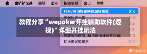 教程分享“wepoker开挂辅助软件(透视)	”详细开挂玩法-第1张图片