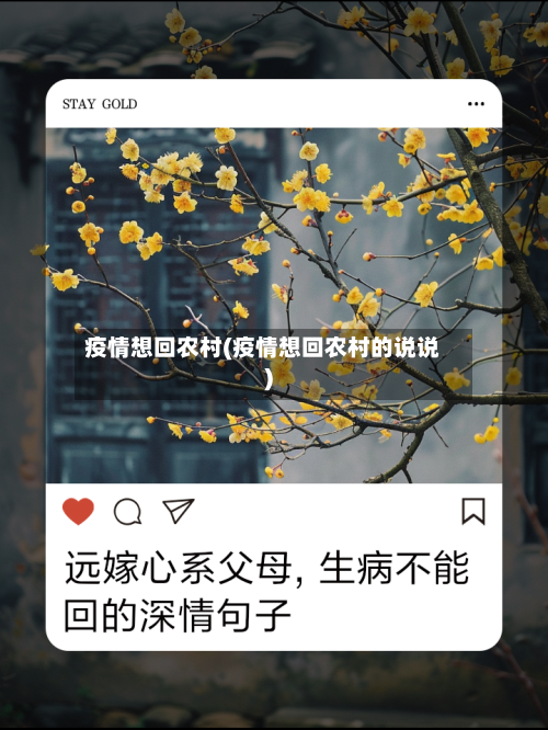 疫情想回农村(疫情想回农村的说说)-第2张图片