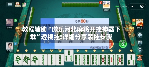 教程辅助“微乐河北麻将开挂神器下载”透视挂!详细分享装挂步骤-第1张图片