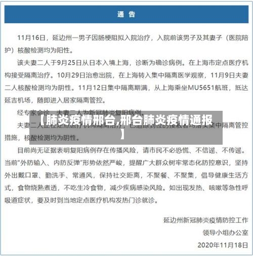 【肺炎疫情邢台,邢台肺炎疫情通报】-第1张图片