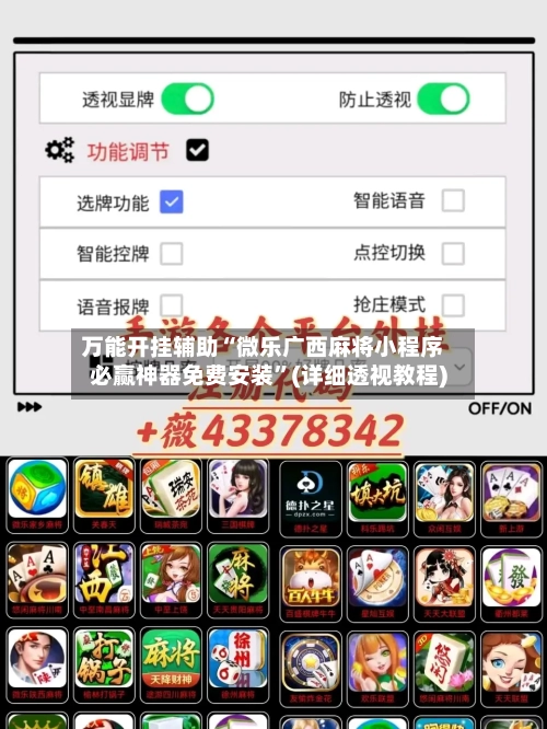 万能开挂辅助“微乐广西麻将小程序必赢神器免费安装”(详细透视教程)-第3张图片