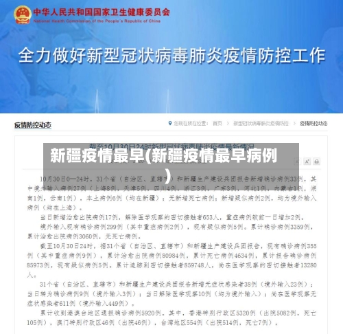 新疆疫情最早(新疆疫情最早病例)-第1张图片