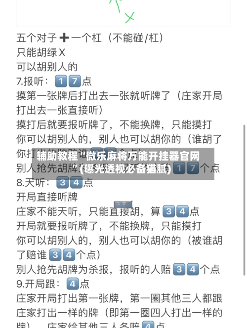 辅助教程“微乐麻将万能开挂器官网”(曝光透视必备猫腻)-第3张图片