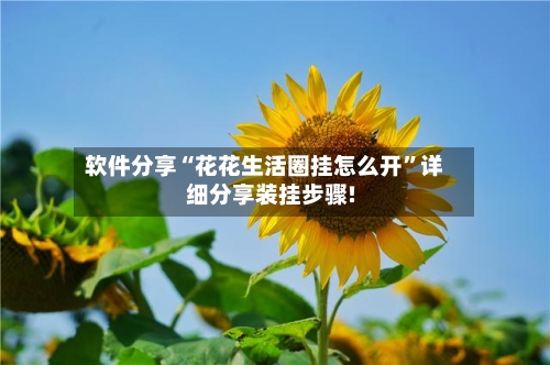 软件分享“花花生活圈挂怎么开”详细分享装挂步骤!-第2张图片