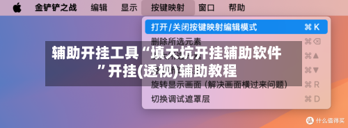 辅助开挂工具“填大坑开挂辅助软件”开挂(透视)辅助教程-第1张图片