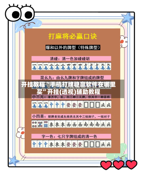 开挂教程“手机打牌稳赢软件在哪里买”开挂(透视)辅助教程-第3张图片
