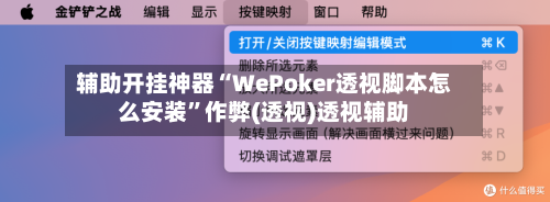辅助开挂神器“WePoker透视脚本怎么安装”作弊(透视)透视辅助-第1张图片