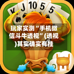 玩家实测“手机微信斗牛透视	”(透视)其实确实有挂-第1张图片