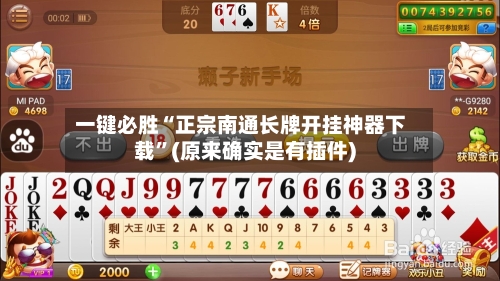 一键必胜“正宗南通长牌开挂神器下载”(原来确实是有插件)-第3张图片